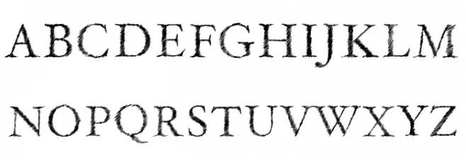 Serif Sketch Caratteri MAIUSCOLE