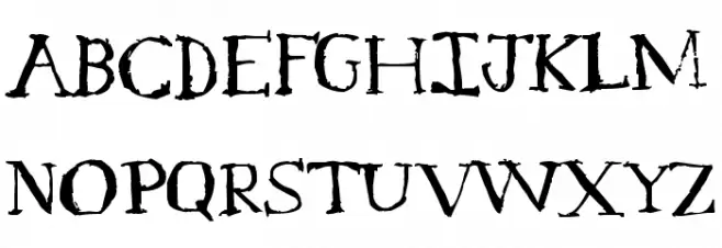 Serif Sketch Font Litere mari