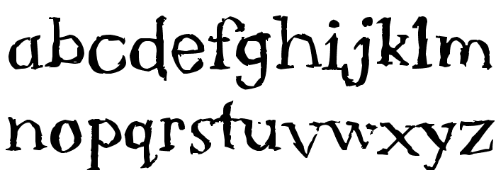 Serif Sketch Font LOWERCASE