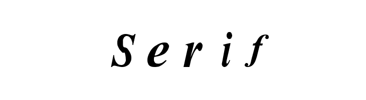Serif  font caratteri gratis