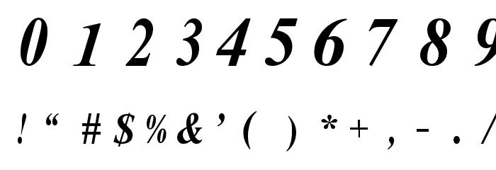 Serif Font OTHER CHARS