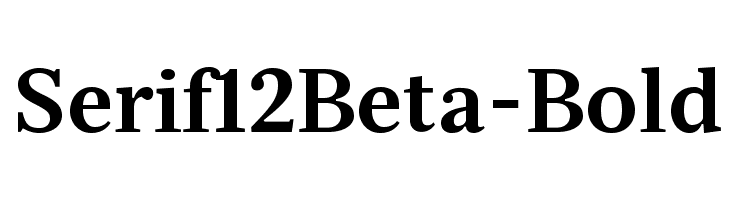 Serif12Beta-Bold Font