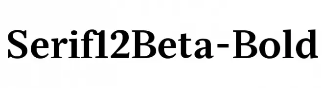 Serif12Beta-Bold  Frei Schriftart Herunterladen