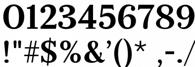 Serif12Beta-Bold Font OTHER CHARS
