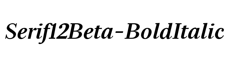 Serif12Beta-BoldItalic Font