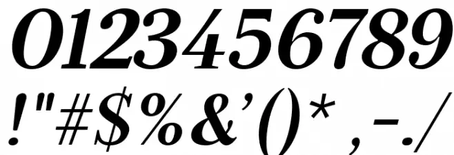 Serif12Beta-BoldItalic Font OTHER CHARS
