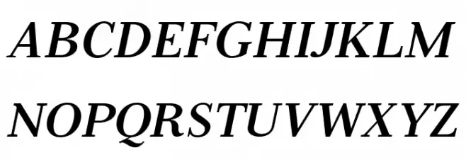 Serif12Beta-BoldItalic Polices MAJUSCULES