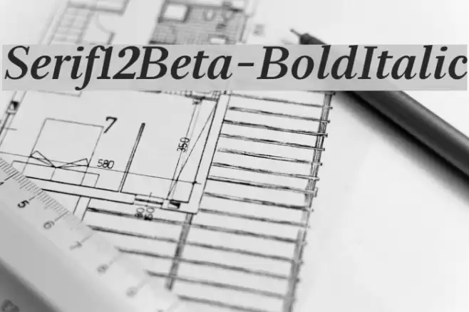 Serif12Beta-BoldItalic Font examples