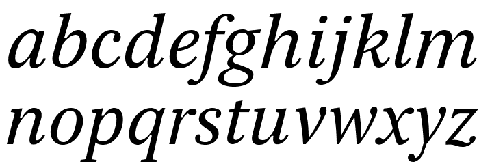 Serif12Beta-Italic Font LOWERCASE