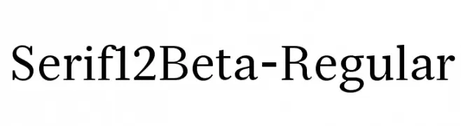Serif12Beta-Regular  Frei Schriftart Herunterladen