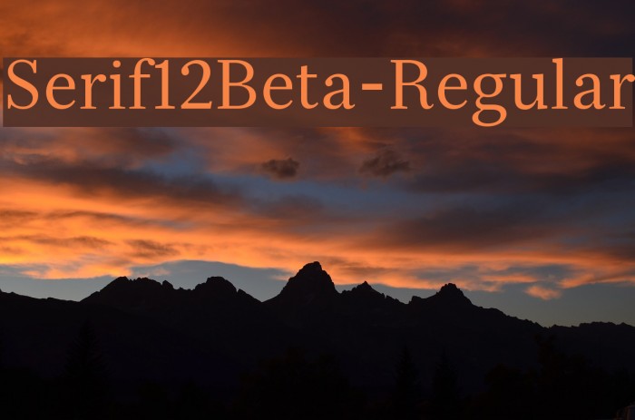 Serif12Beta-Regular Font examples