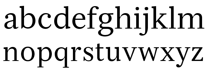 Serif12Beta-Regular Font LOWERCASE