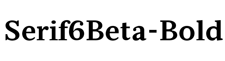 Serif6Beta-Bold Font