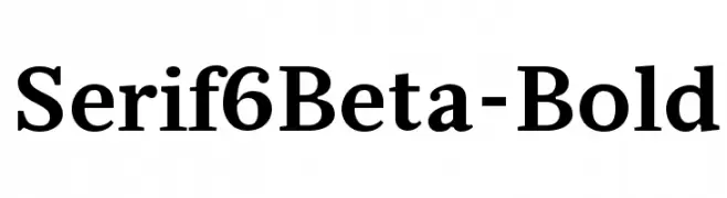 Serif6Beta-Bold  Frei Schriftart Herunterladen