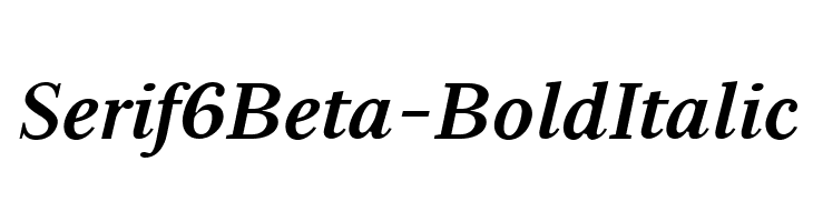 Serif6Beta-BoldItalic Font