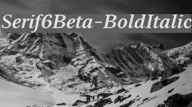 Serif6Beta-BoldItalic Font examples