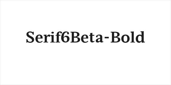 Serif6Beta-Bold Logo