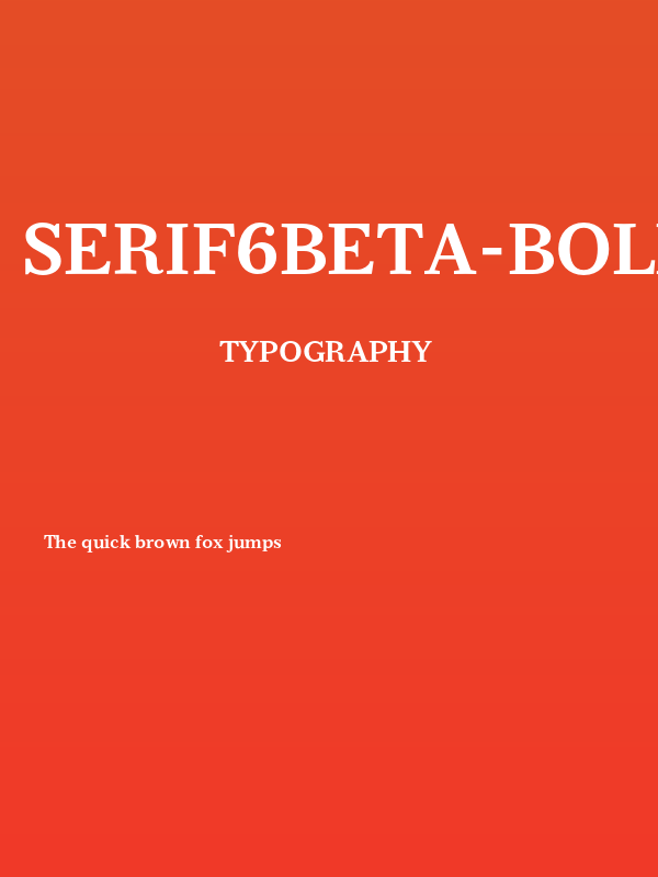 Serif6Beta-Bold Poster