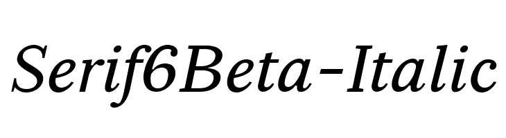 Serif6Beta-Italic Font