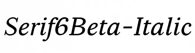 Serif6Beta-Italic  Скачать бесплатные шрифты