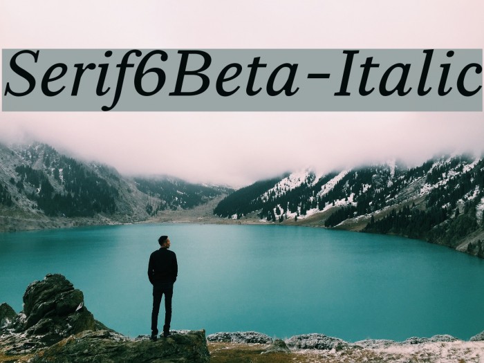 Serif6Beta-Italic Font examples
