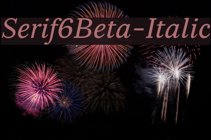 Serif6Beta-Italic Font examples