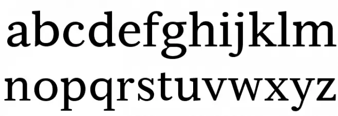 Serif6Beta-Regular Caratteri MINUSCOLO