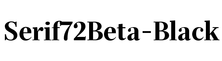 Serif72Beta-Black Font