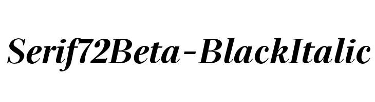 Serif72Beta-BlackItalic Font