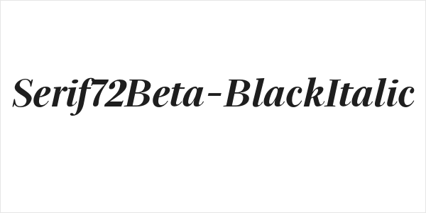 Serif72Beta-BlackItalic Logo