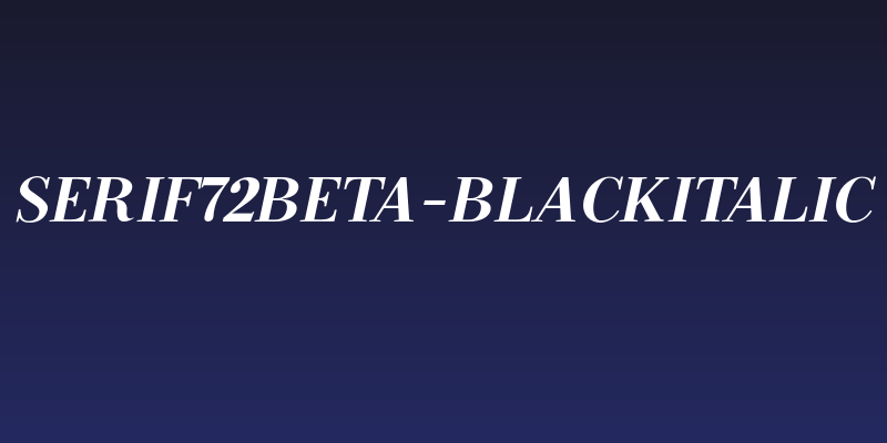 Serif72Beta-BlackItalic Social Header
