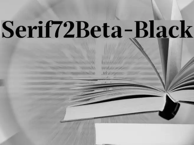 Serif72Beta-Black Font examples
