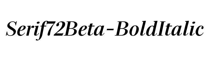 Serif72Beta-BoldItalic Font