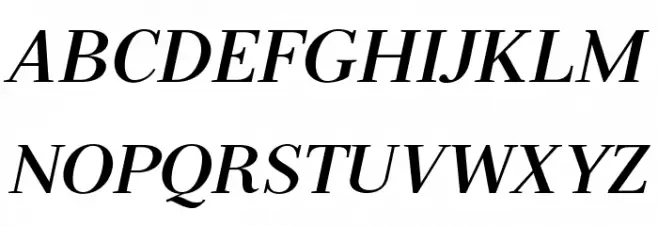 Serif72Beta-BoldItalic फ़ॉन्ट अपरकेस