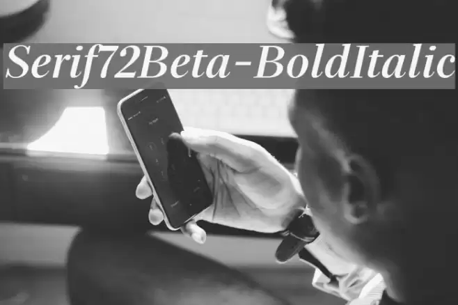 Serif72Beta-BoldItalic Font examples