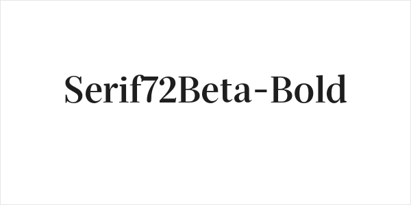 Serif72Beta-Bold Logo