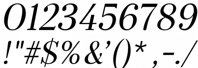 Serif72Beta-Italic Font OTHER CHARS