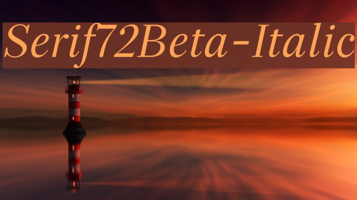 Serif72Beta-Italic Font examples
