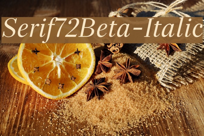 Serif72Beta-Italic Font examples
