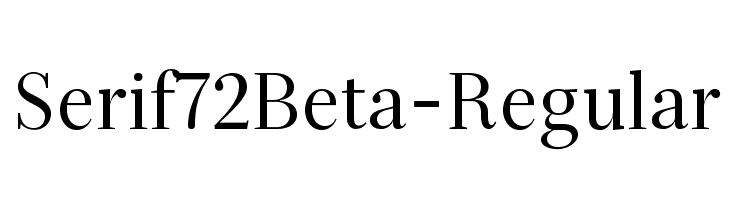 Serif72Beta-Regular Font
