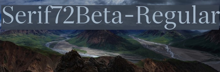 Serif72Beta-Regular Font examples