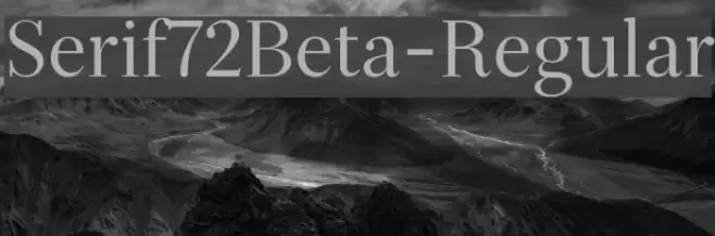 Serif72Beta-Regular Fuentes examples