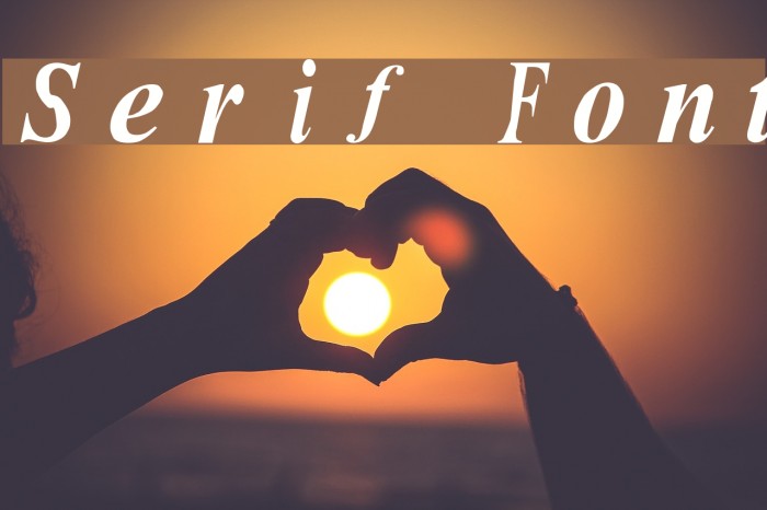 Serif Font examples