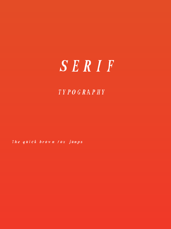 Serif Poster