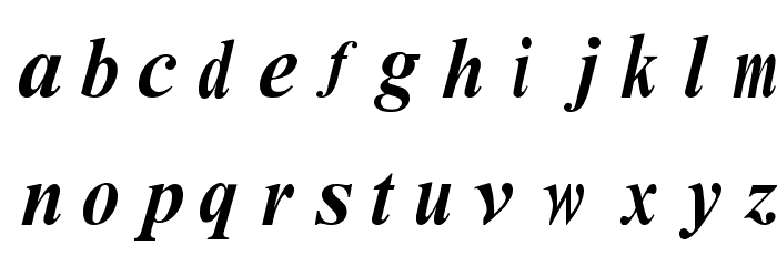 Serif Font LOWERCASE