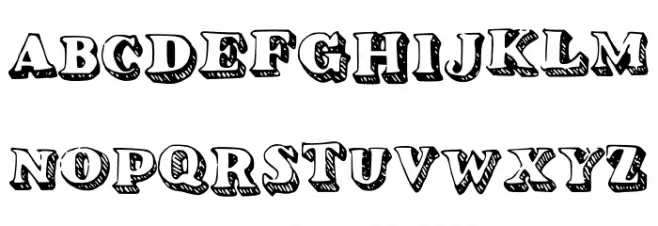 Serifadow Font Litere mari