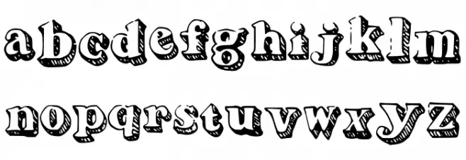 Serifadow फ़ॉन्ट लोअरकेस