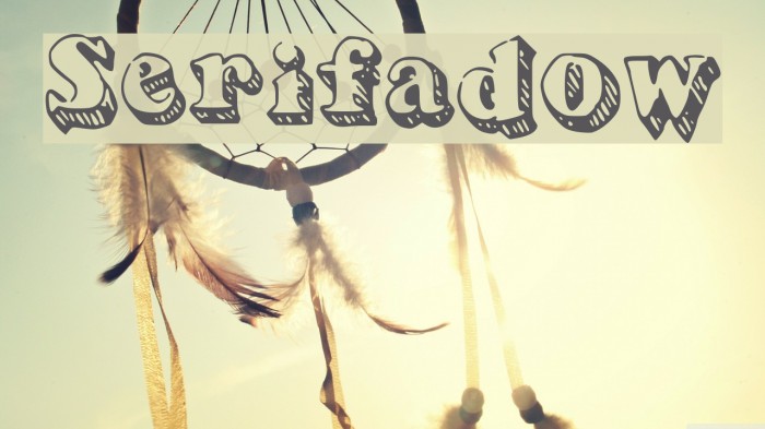 Serifadow Font examples