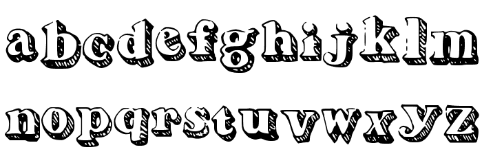 Serifadow Font LOWERCASE