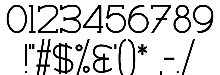 Seriffic Font OTHER CHARS